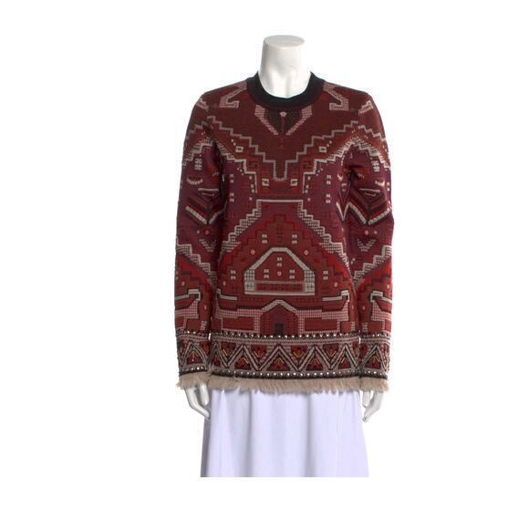Tory Burch Embroidered Studded Sweater Size Small N New Without Tags